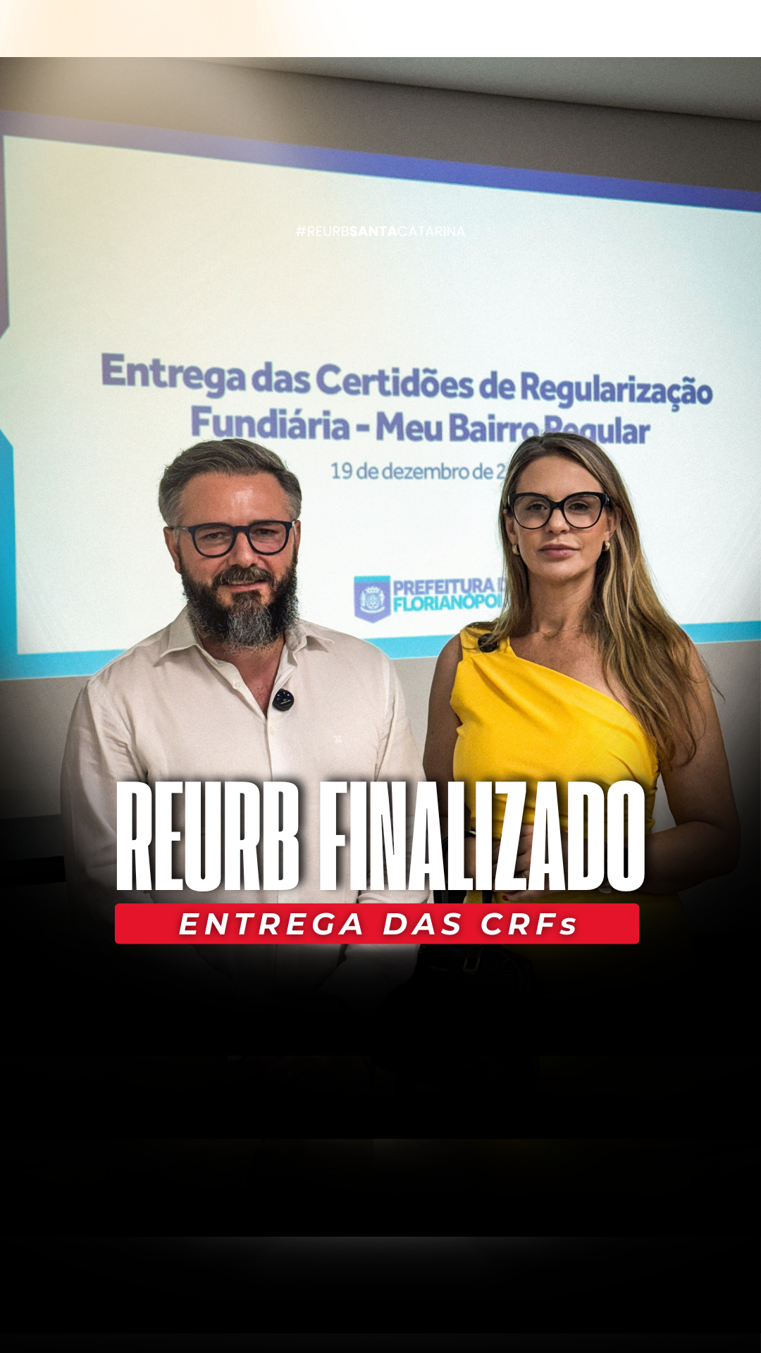 REURB finalizado em Florianópolis: Reurb Santa Catarina entrega as primeiras CRFs do Meu Bairro Regular - Reurb Santa Catarina